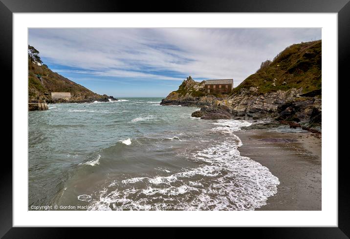 The Outer Harbour, Polperro, Cornwall Framed Mounted Print by Gordon Maclaren