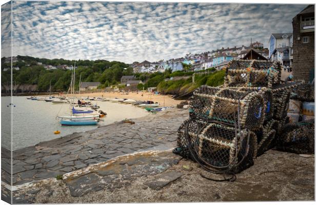New Quay fishing village Canvas Print by Leighton Collins