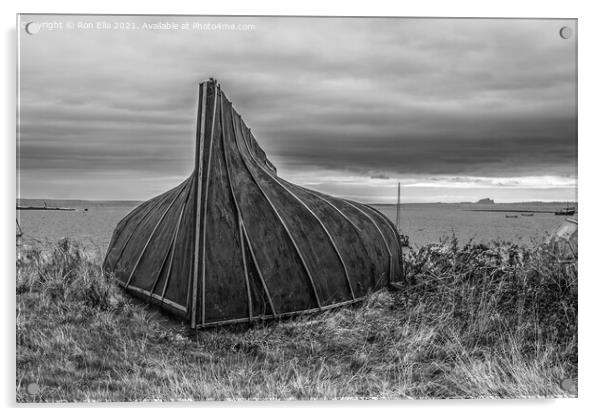 Lindisfarne Hut Acrylic by Ron Ella