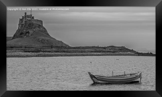 Holy Island: A Place of Calm and History Framed Print by Ron Ella