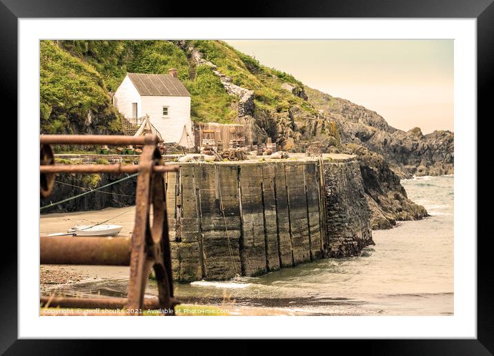 Porthgain Framed Mounted Print by geoff shoults