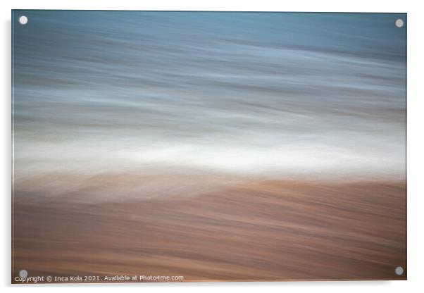 Waves In Motion Along the Beach  Acrylic by Inca Kala