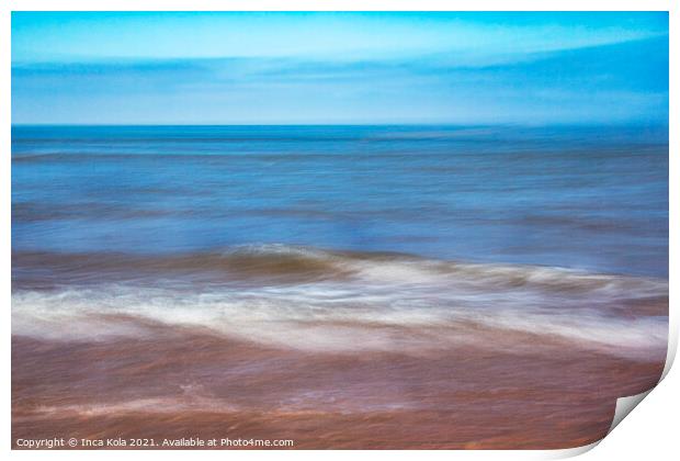 Waves in Motion on Whitby Beach  Print by Inca Kala