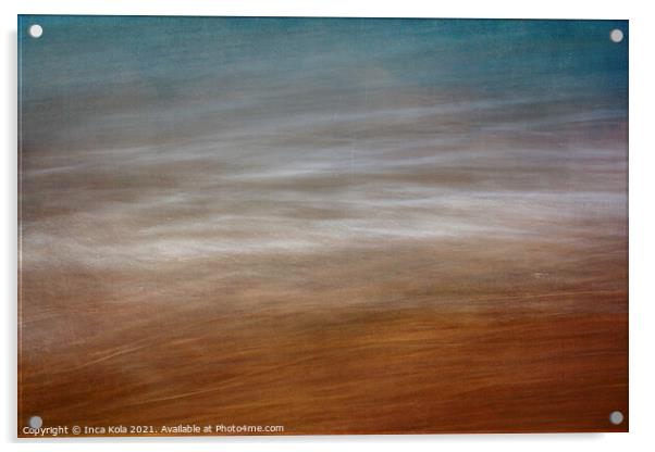 Waves in Motion on Whitby Beach  Acrylic by Inca Kala
