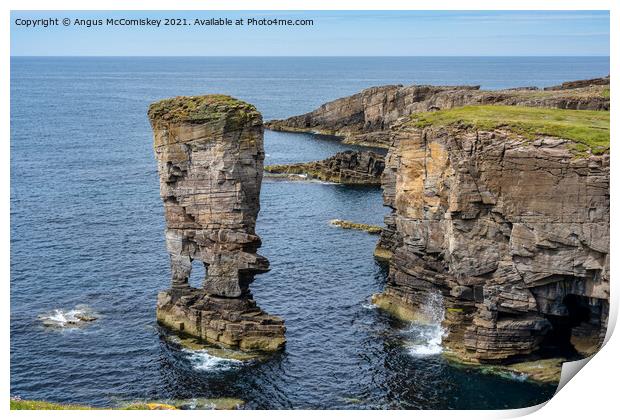 Yesnaby Castle sea stack, Mainland Orkney Print by Angus McComiskey