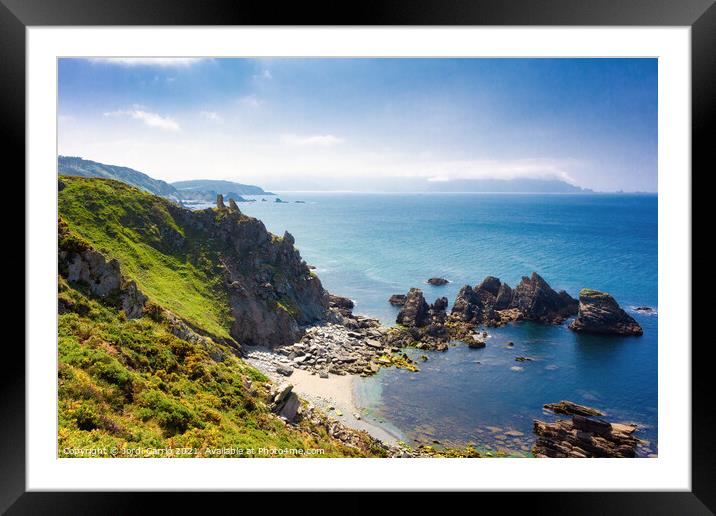 View of Cliffs of Loiba , Galicia Framed Mounted Print by Jordi Carrio