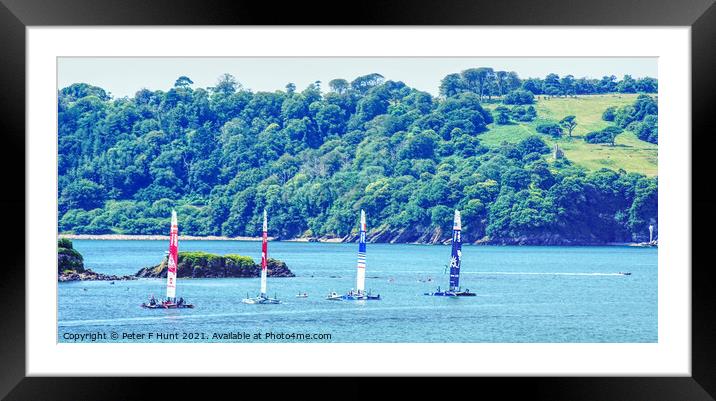 Plymouth Sound Waiting For The Race Framed Mounted Print by Peter F Hunt