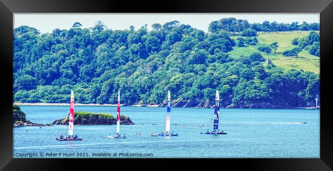 Plymouth Sound Waiting For The Race Framed Print by Peter F Hunt