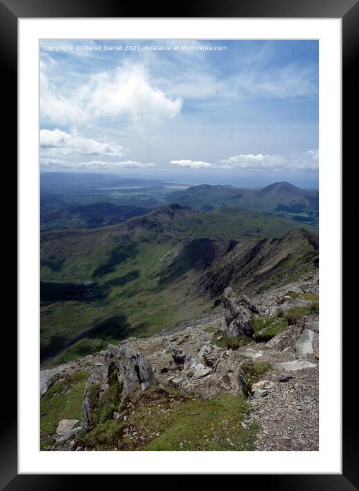 view from Snowdon #2 Framed Mounted Print by Derek Daniel