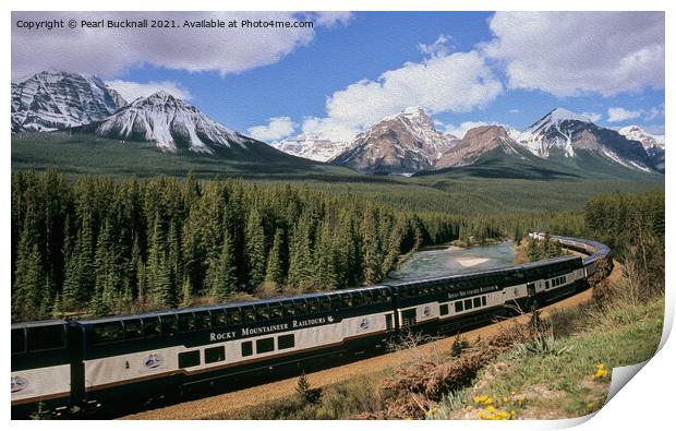 Rocky Mountaineer Train Canada Print by Pearl Bucknall