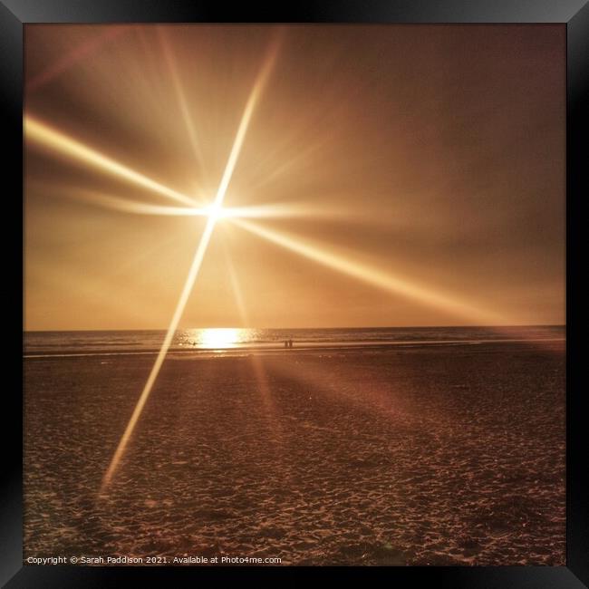 Formby beach polarised Framed Print by Sarah Paddison