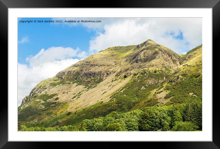 Watson's Dodd above St John's in the Vale Lakeland Framed Mounted Print by Nick Jenkins