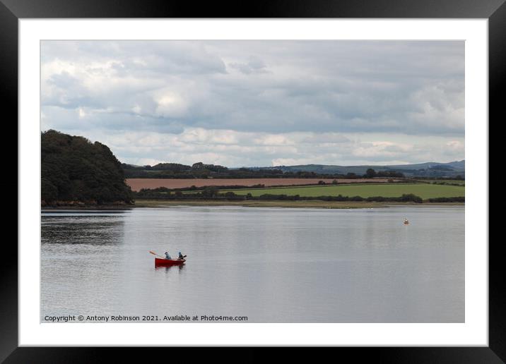 Tranquil Fishing on the River Camel Framed Mounted Print by Antony Robinson