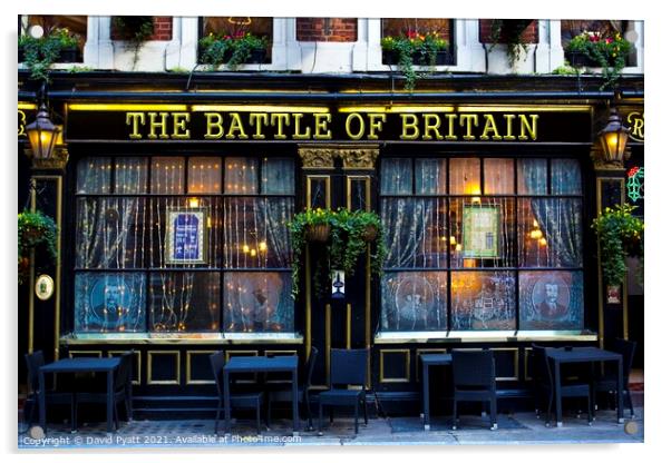 The Battle Of Britain Pub Acrylic by David Pyatt