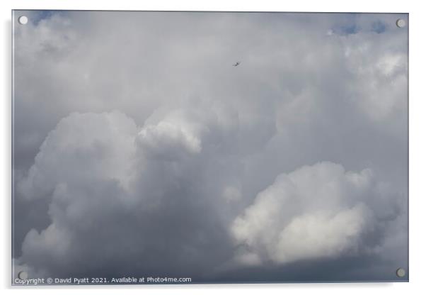 Flying Into A Storm Acrylic by David Pyatt
