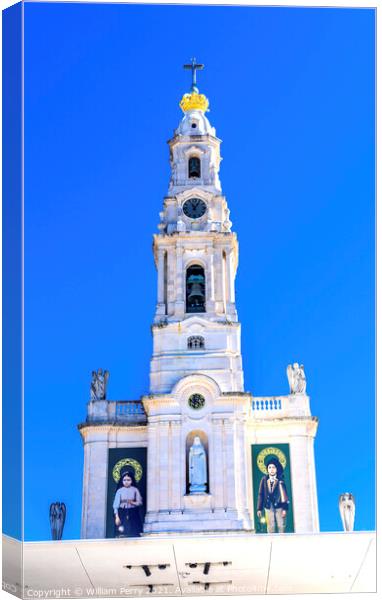 100th Anniversary Basilica of Lady Rosary Fatima Portugal Canvas Print by William Perry