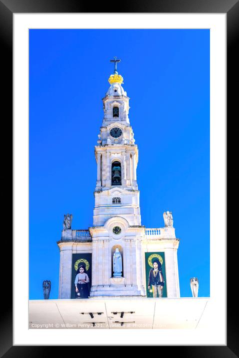 100th Anniversary Basilica of Lady Rosary Fatima Portugal Framed Mounted Print by William Perry