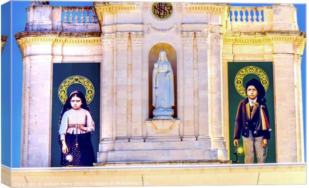 100th Anniversary Appearances Basilica of Lady of Rosary Fatima  Canvas Print by William Perry