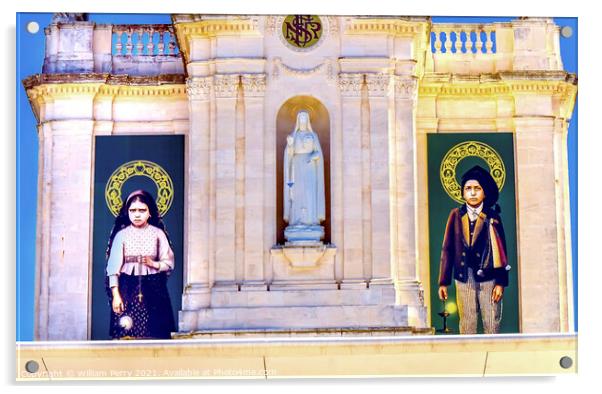 100th Anniversary Appearances Basilica of Lady of Rosary Fatima  Acrylic by William Perry