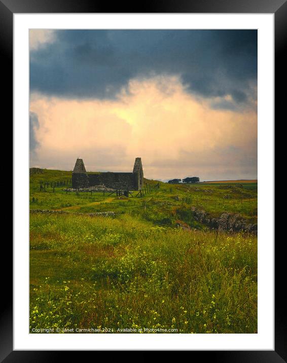 Ancient Chapel by the Sea Framed Mounted Print by Janet Carmichael