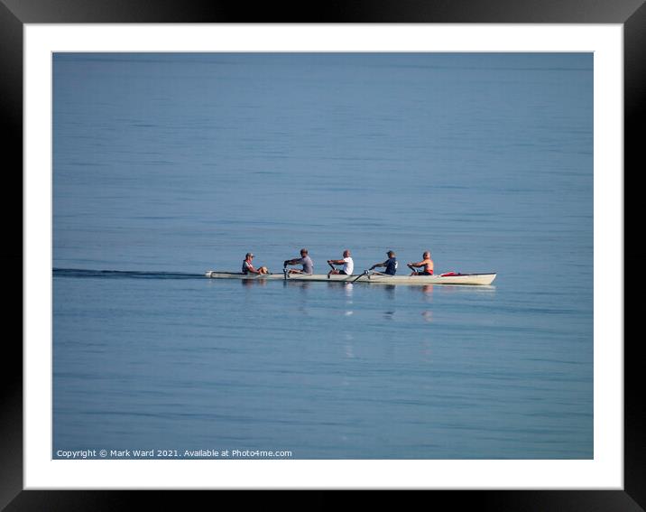 Hastings Rowing Training. Framed Mounted Print by Mark Ward