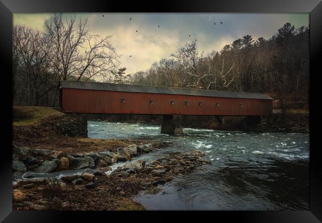 The West Cornwall Covered Bridge Framed Print by Chris Lord