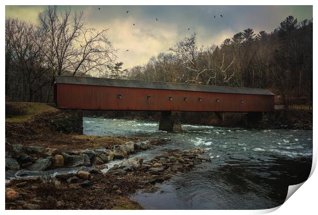 The West Cornwall Covered Bridge Print by Chris Lord