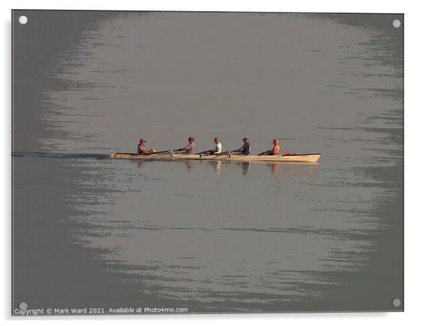 Five Men in a Boat Acrylic by Mark Ward
