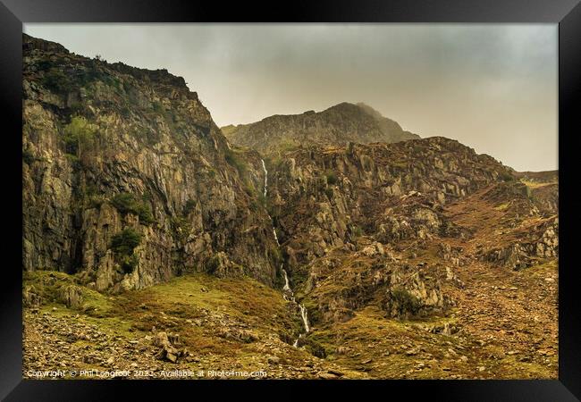 The dramatic Snowdonia hills Framed Print by Phil Longfoot