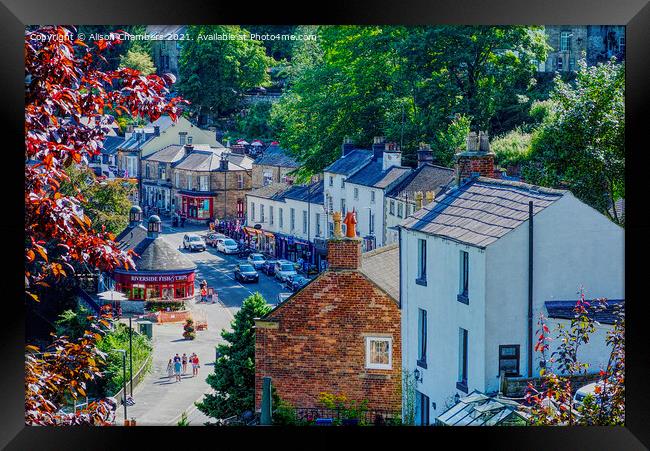 Matlock Bath From Above Framed Print by Alison Chambers