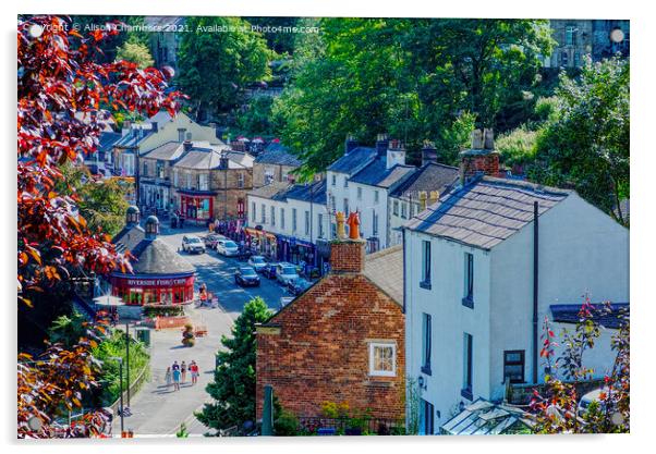 Matlock Bath From Above Acrylic by Alison Chambers