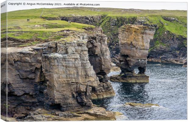 Yesnaby Castle sea stack, Mainland Orkney #2 Canvas Print by Angus McComiskey