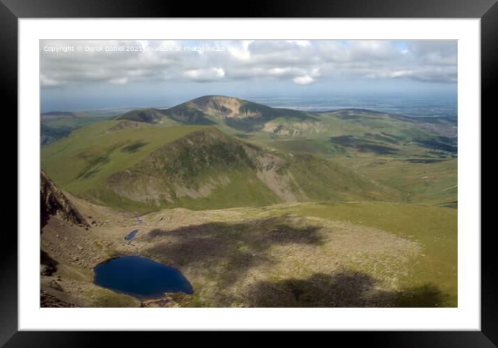 view from Snowdon #3 Framed Mounted Print by Derek Daniel