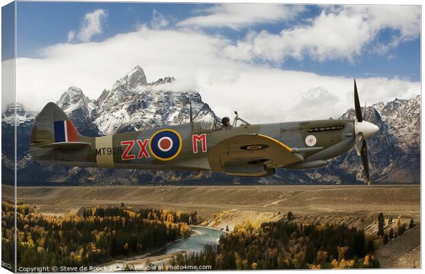 Supermarine Spitfire MkVIII ZX-M Canvas Print by Steve de Roeck