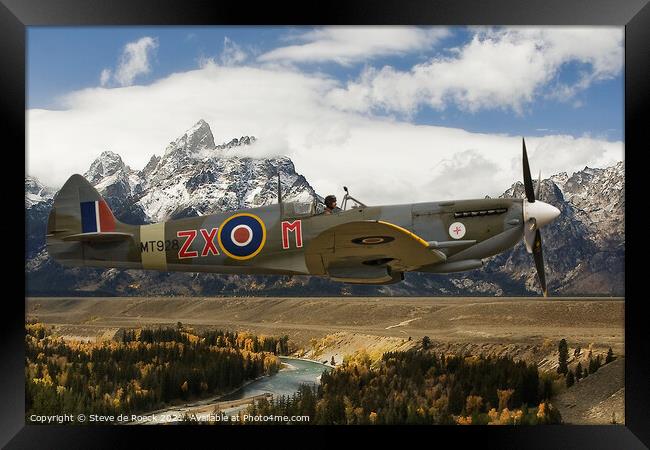 Supermarine Spitfire MkVIII ZX-M Framed Print by Steve de Roeck