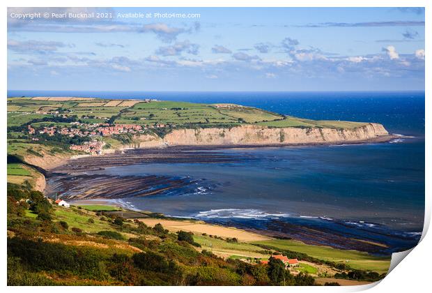 Robin Hood's Bay Yorkshire Coast Print by Pearl Bucknall