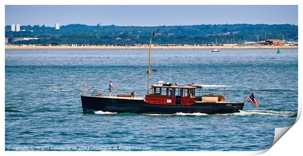 Carina a Lawley 59 ft Motor Yacht 1918 Print by Wight Landscapes