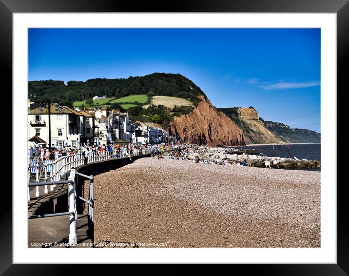 Sunny Sidmouth Framed Mounted Print by Stephen Hamer
