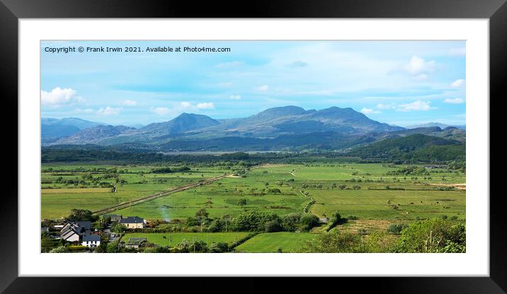 Beautiful landscape view from Harlech town Framed Mounted Print by Frank Irwin
