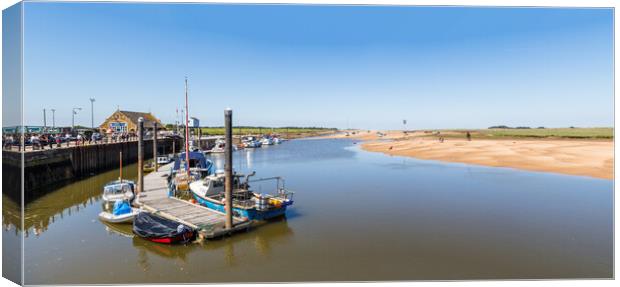 Wells next the Sea quay panorama Canvas Print by Jason Wells