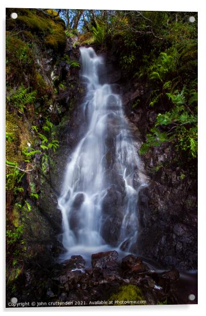 Nedd waterfall  Acrylic by john cruttenden
