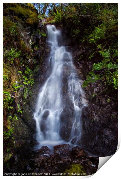 Nedd waterfall  Print by john cruttenden