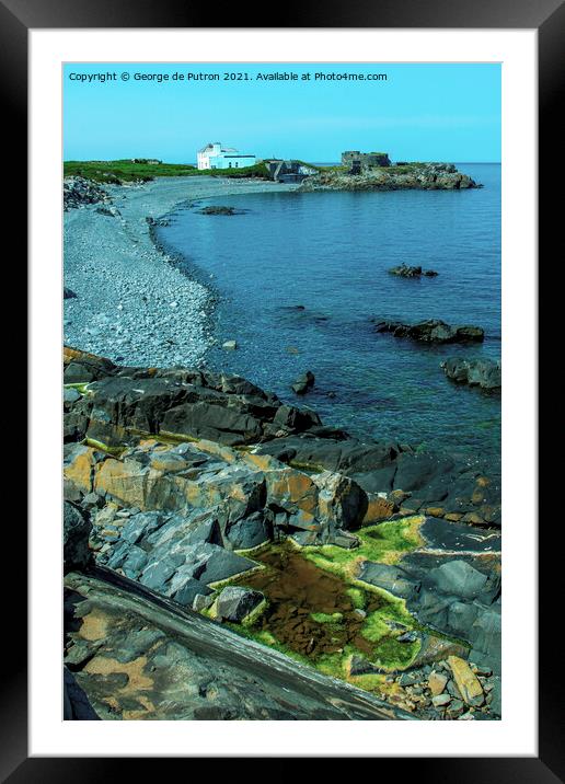 Lighthouse keepers shore station on Guernsey. Framed Mounted Print by George de Putron