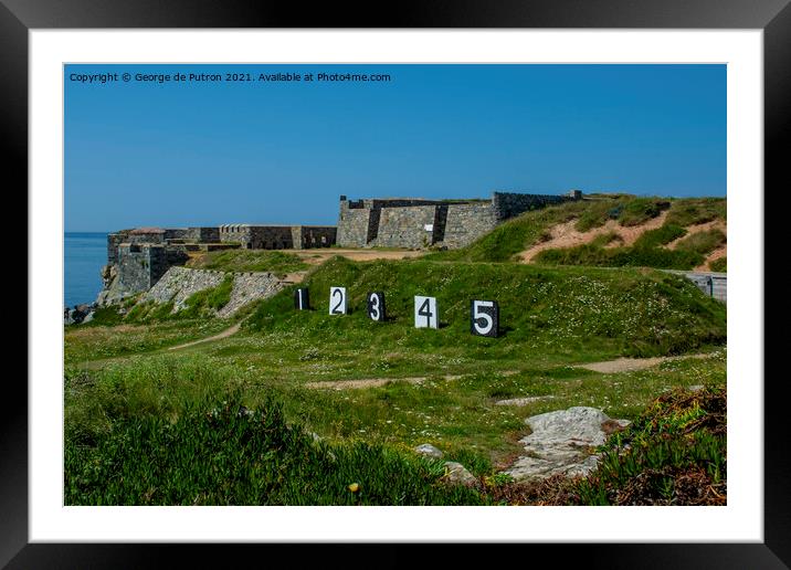 Fort Le Marchant rifle range. Framed Mounted Print by George de Putron
