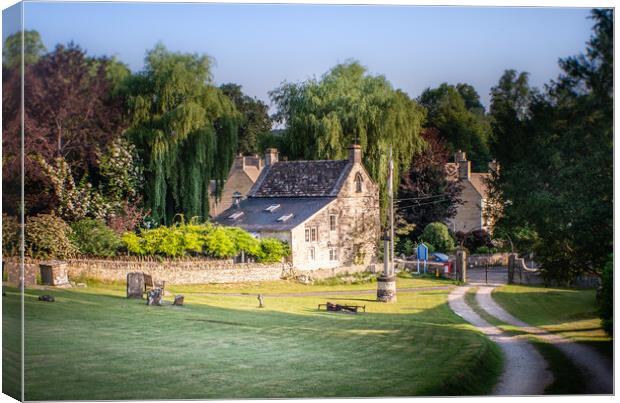 Avening village  Canvas Print by Steve Taylor