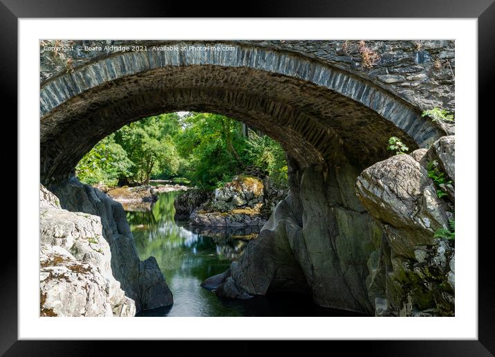 Pont-y-pair road bridge over the River Llugwy Framed Mounted Print by Beata Aldridge