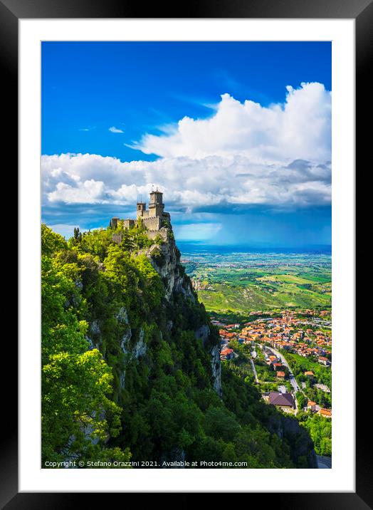 San Marino, Guaita first tower Framed Mounted Print by Stefano Orazzini