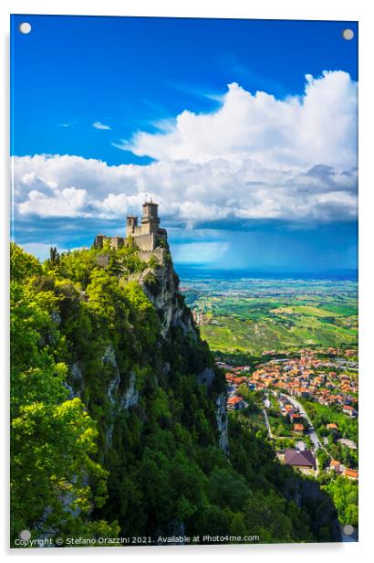 San Marino, Guaita first tower Acrylic by Stefano Orazzini