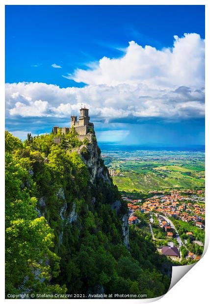 San Marino, Guaita first tower Print by Stefano Orazzini