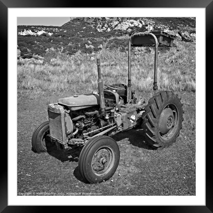 Old vintage tractor on Colonsay Framed Mounted Print by Photimageon UK
